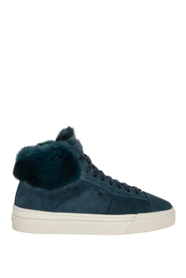 Santoni blue nubuck sneakers for women 175532 - photo 1