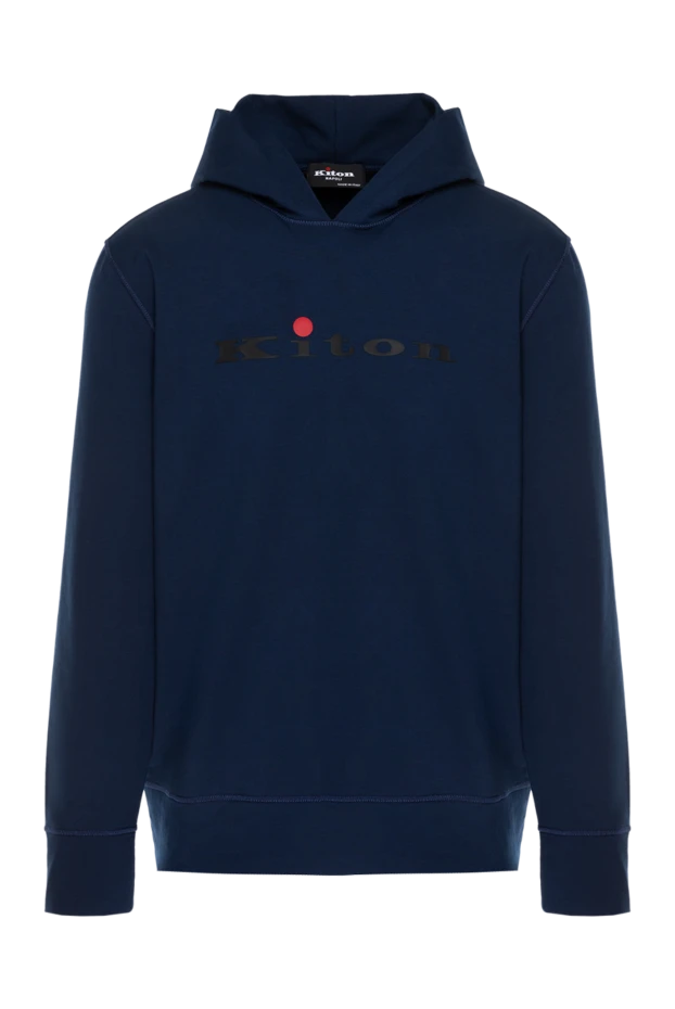 Kiton hoodie made of cotton and elastane blue for men 175579 - photo 1