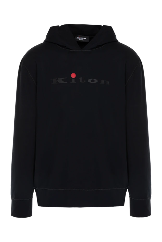 Kiton hoodie made of cotton and elastane black men's 175580 - photo 1