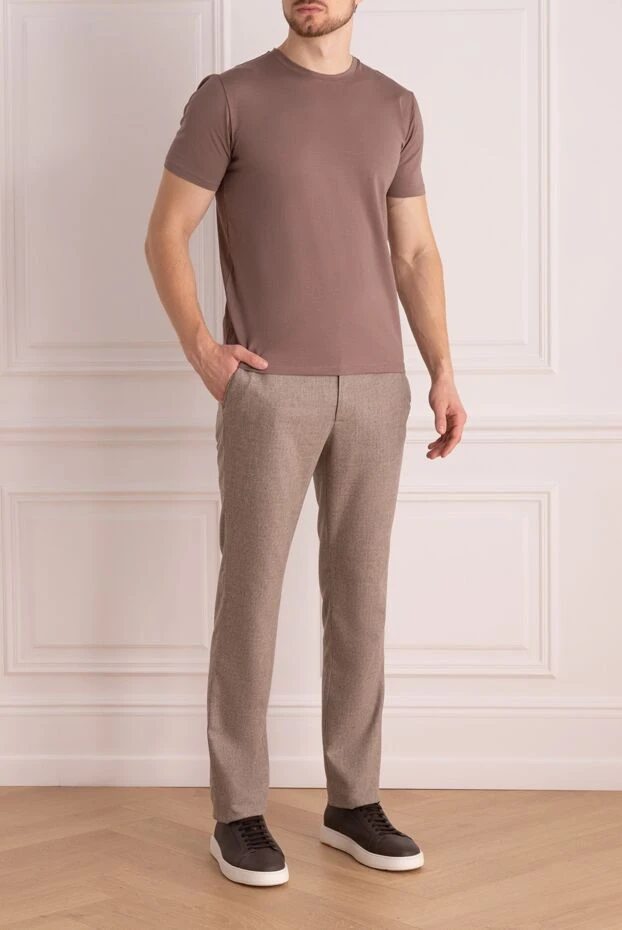 Cesare di Napoli man men's beige trousers 175589 - photo 2