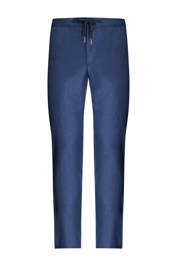 Cesare di Napoli man men's blue wool and cashmere trousers buy with prices and photos 175593 - photo 1