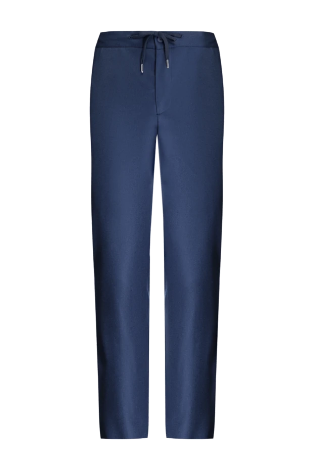 Cesare di Napoli man men's blue wool and cashmere trousers buy with prices and photos 175596 - photo 1