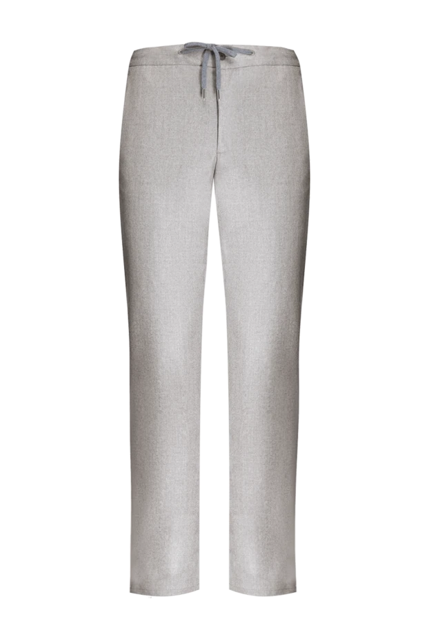 Cesare di Napoli man men's beige wool trousers 175600 - photo 1