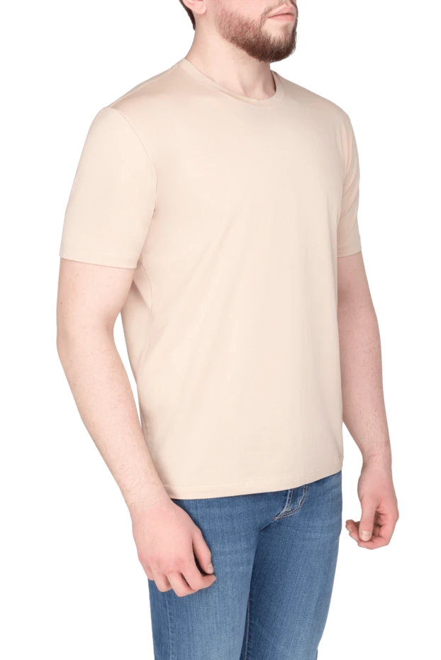 Cesare di Napoli men's solid color crew neck t-shirt made of soft cotton 196942 - photo 3