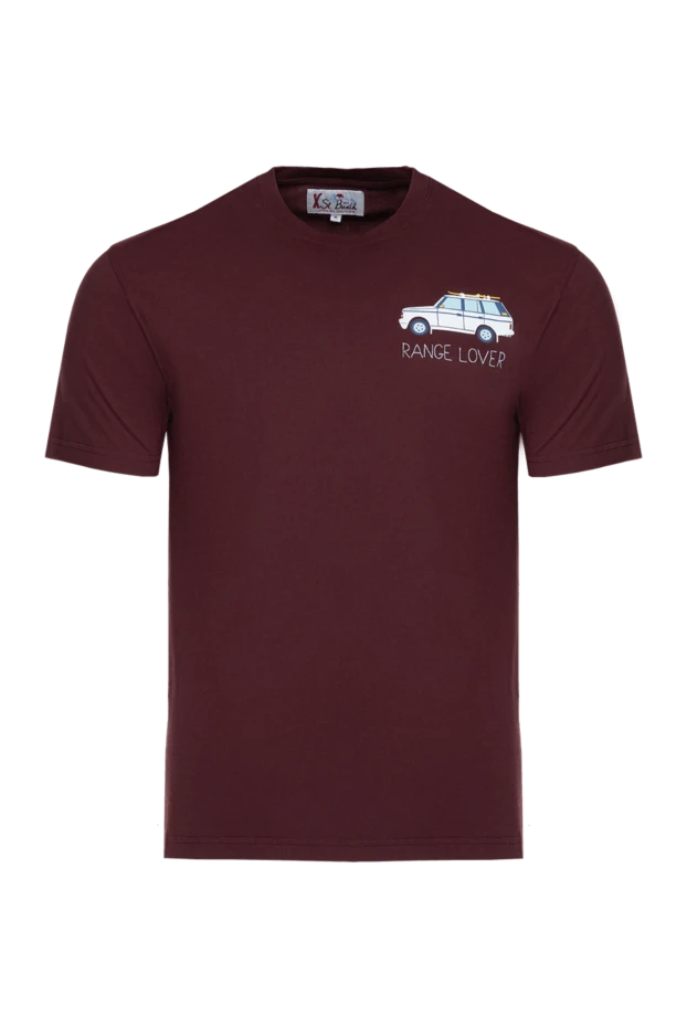 MC2 Saint Barth man men's burgundy cotton t-shirt buy with prices and photos 175612 - photo 1