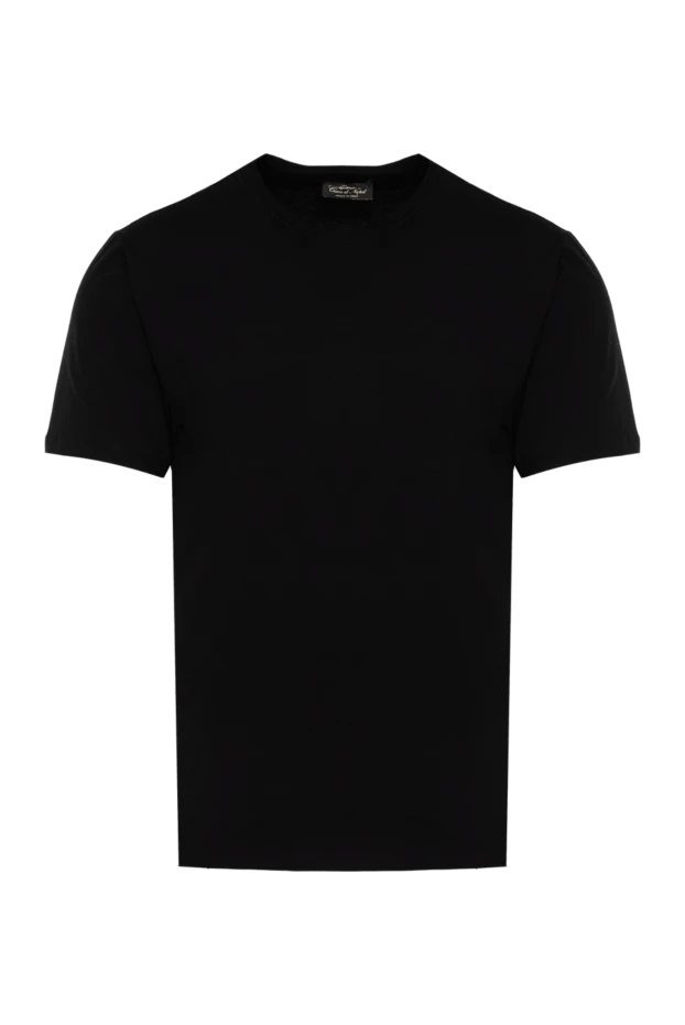 Cesare di Napoli мужские футболка из хлопка и эластана черная мужская купить с ценами и фото 175619 - фото 1