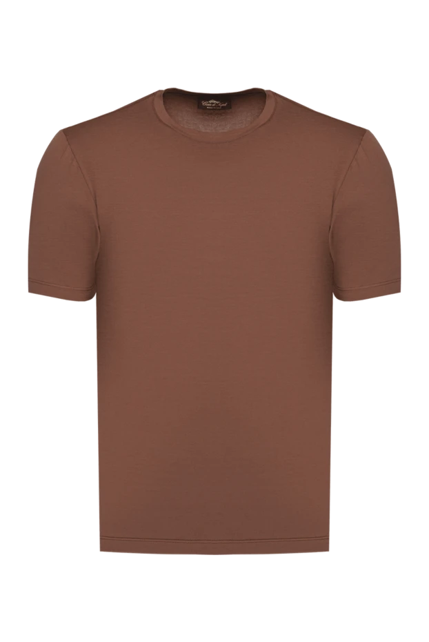 Cesare di Napoli chocolate colored cotton t-shirt with a round neck and short sleeves 196933 - photo 1
