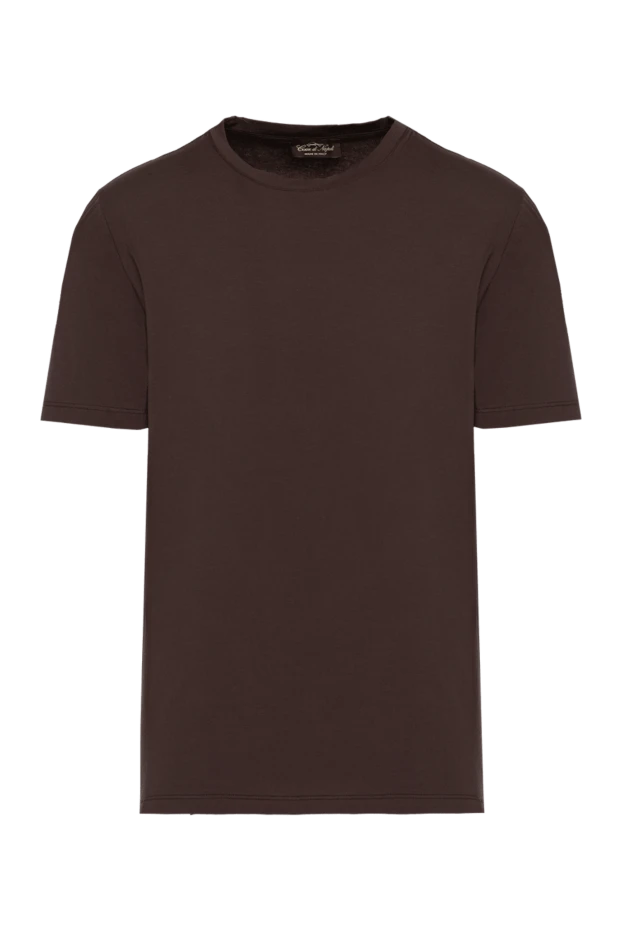 Cesare di Napoli brown cotton and elastane t-shirt for men 175622 - photo 1