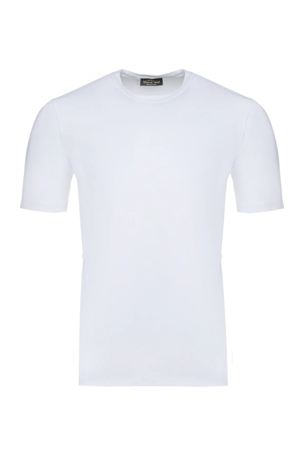 Cesare di Napoli man white cotton and elastane t-shirt for men buy with prices and photos 175623 - photo 1