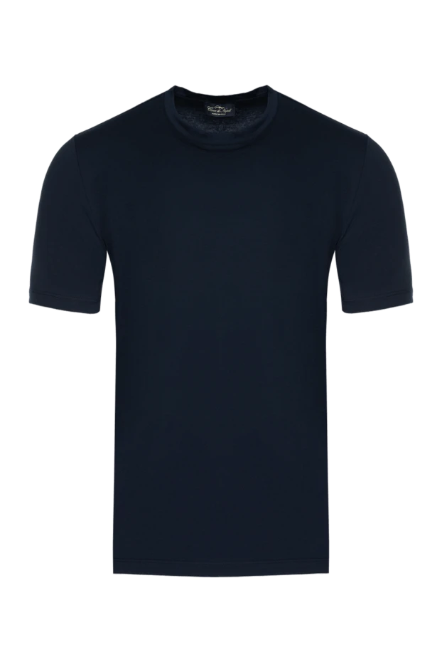 Cesare di Napoli blue cotton and elastane t-shirt for men 175624 - photo 1