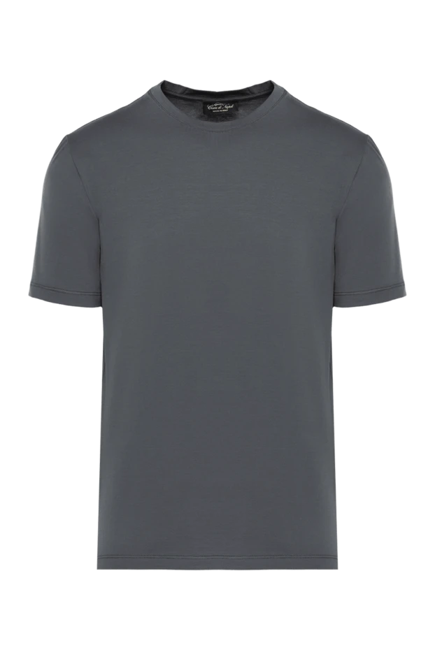 Cesare di Napoli men's cotton t-shirt with short sleeves, gray 195663 - photo 1