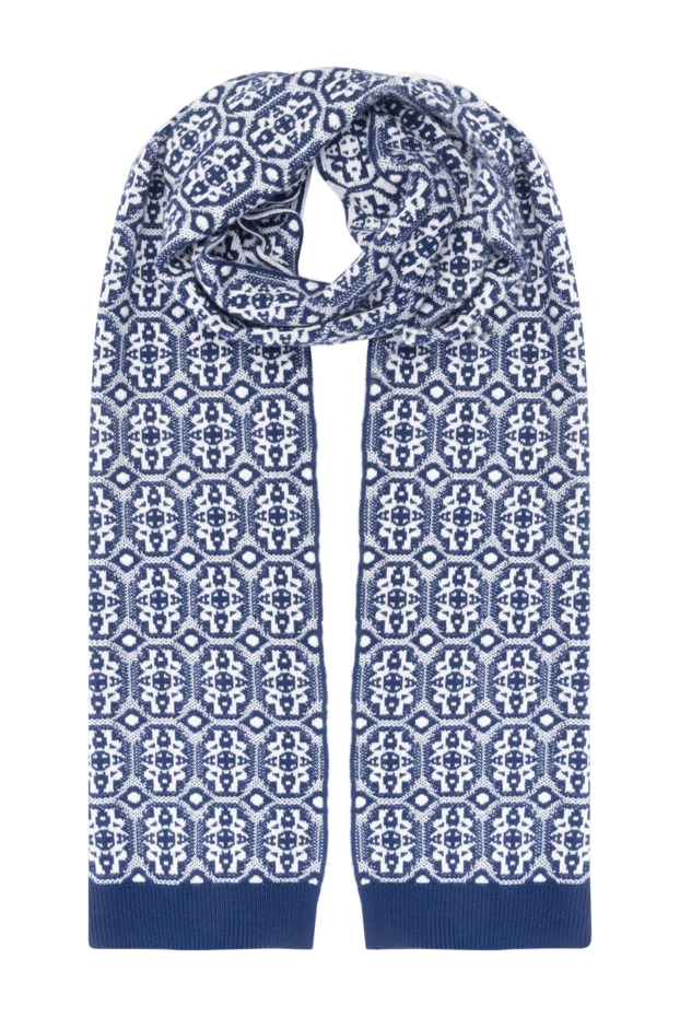 Stefano Ricci шарф із кашеміру синій чоловічий 175638 - фото 1