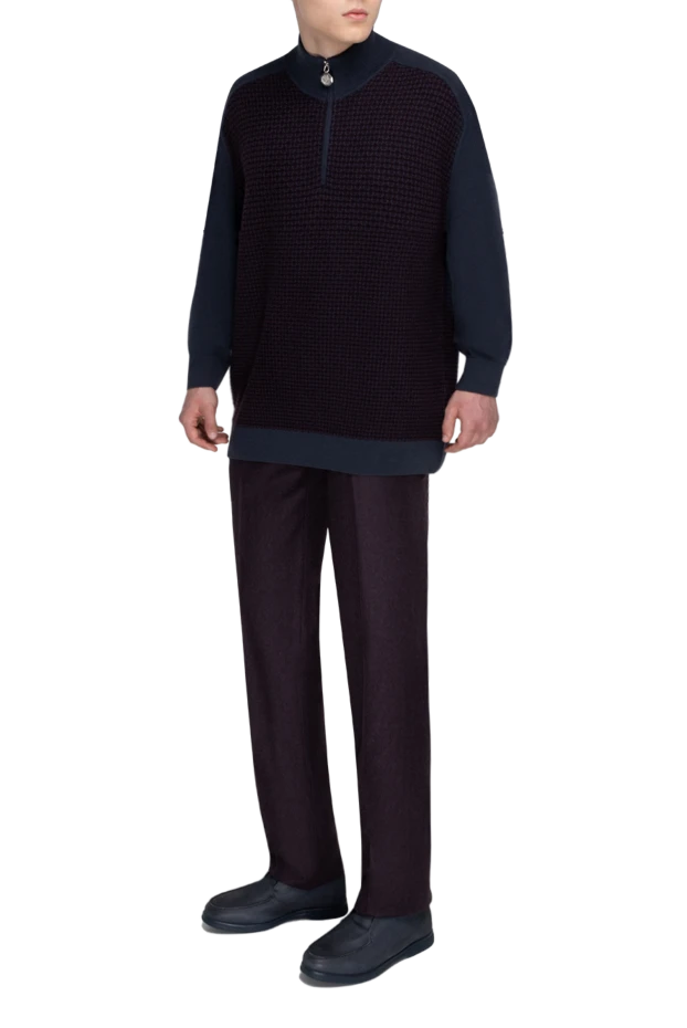 Stefano Ricci джемпер из кашемира и шелка мужской серый 175641 - фото 2