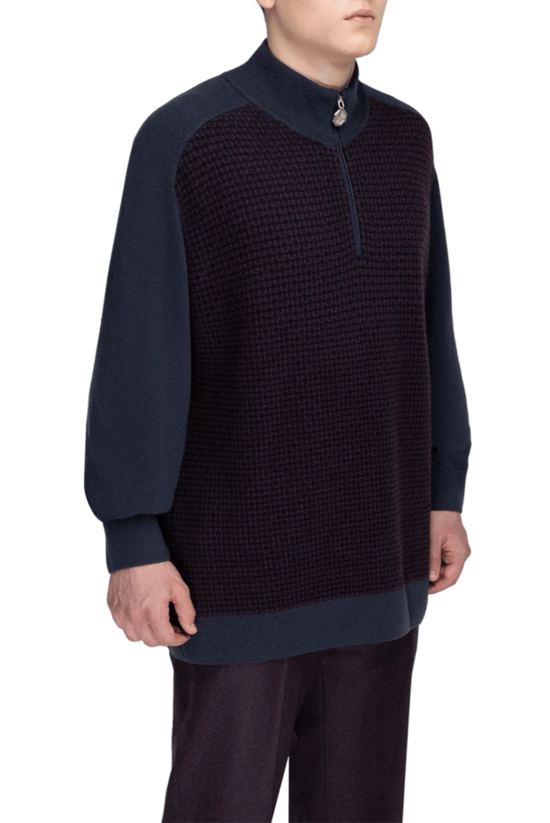 Stefano Ricci джемпер из кашемира и шелка мужской серый 175641 - фото 3