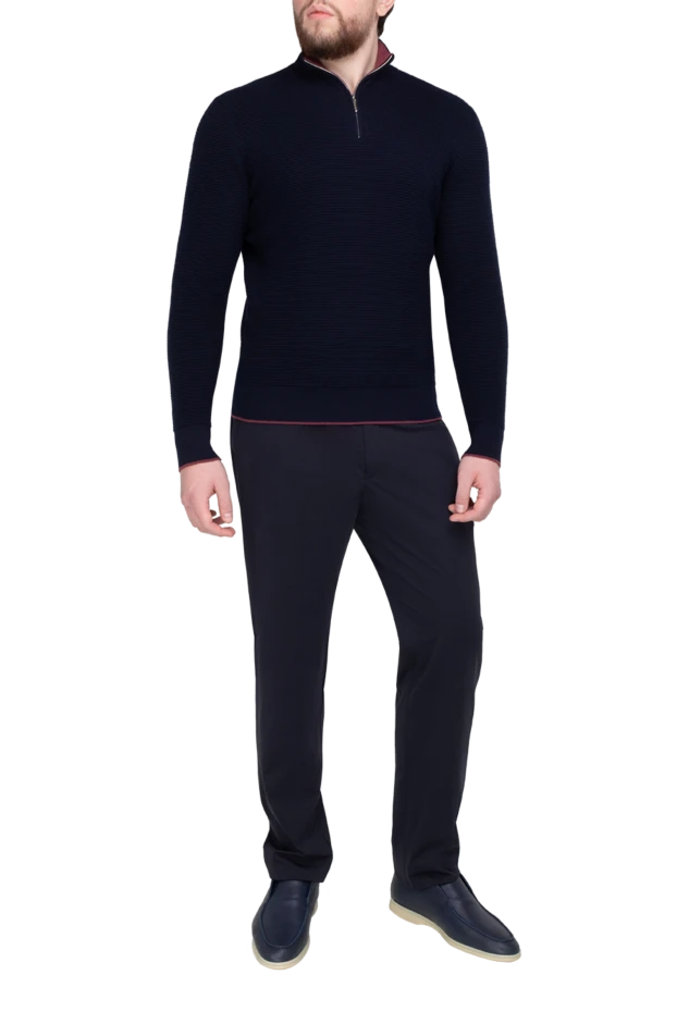 Stefano Ricci cashmere and silk jumper for men blue 175643 - photo 2