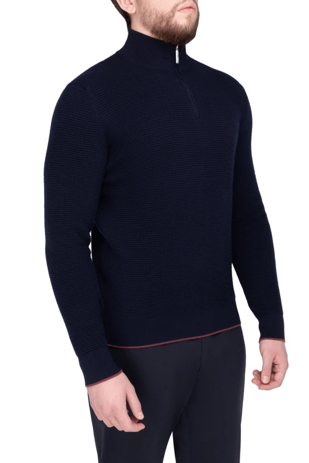 Stefano Ricci cashmere and silk jumper for men blue 175643 - photo 3