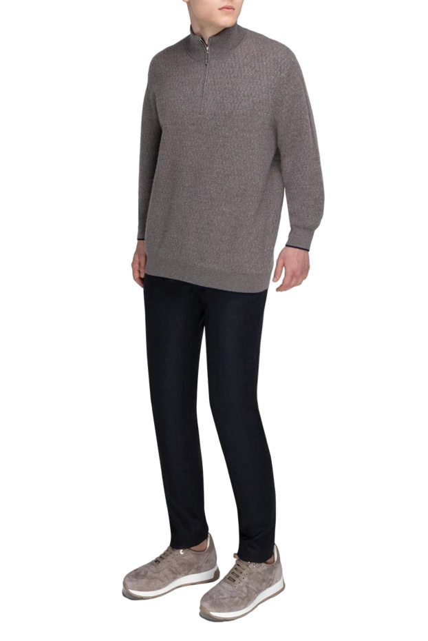 Stefano Ricci джемпер из кашемира мужской серый 175644 - фото 2