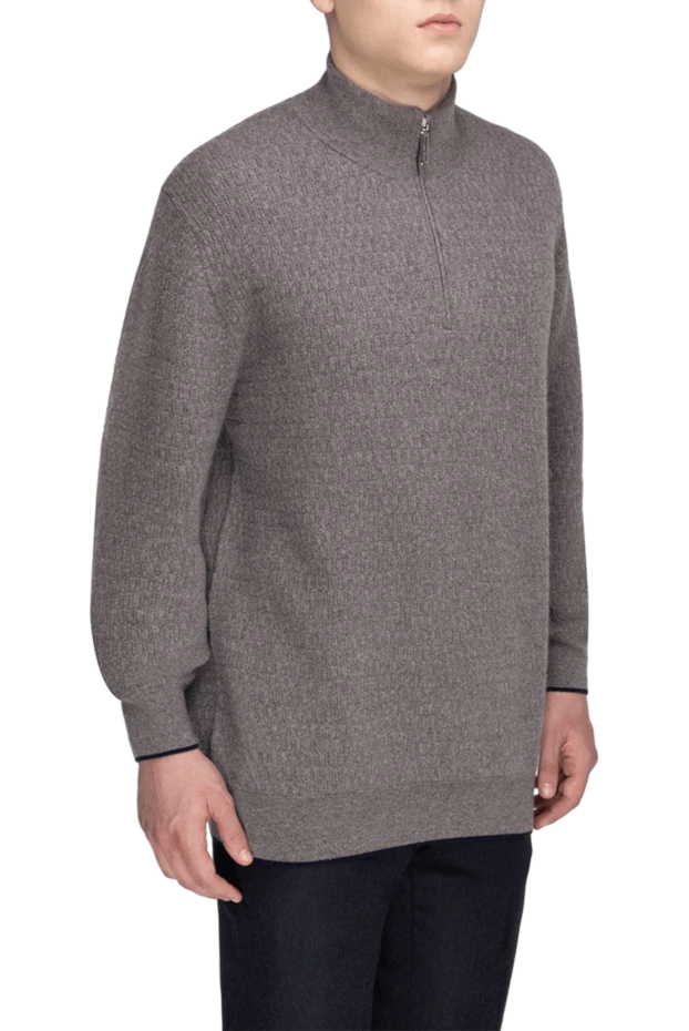 Stefano Ricci джемпер из кашемира мужской серый 175644 - фото 3