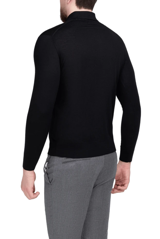 Stefano Ricci men's black long sleeve silk and cashmere polo shirt 175663 - photo 3