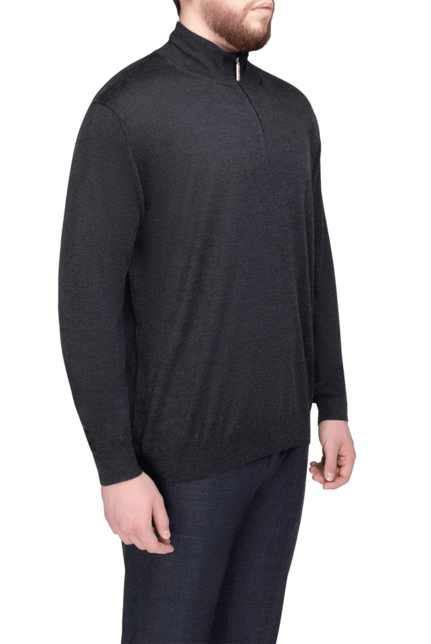 Stefano Ricci cashmere and silk tee for men gray 175664 - photo 3
