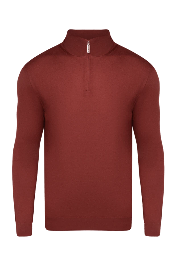 Stefano Ricci тройер із кашеміру та шовку чоловічий бордовий 175667 - фото 1