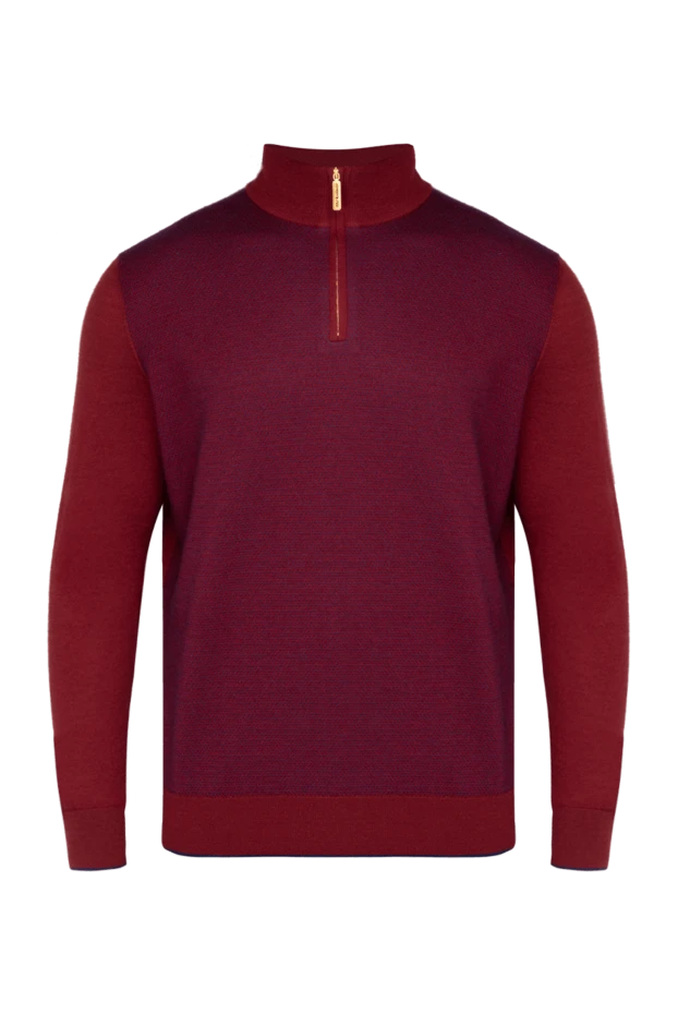 Stefano Ricci тройер з кашеміру та шовку чоловічий червоний на блискавці 175683 - фото 1