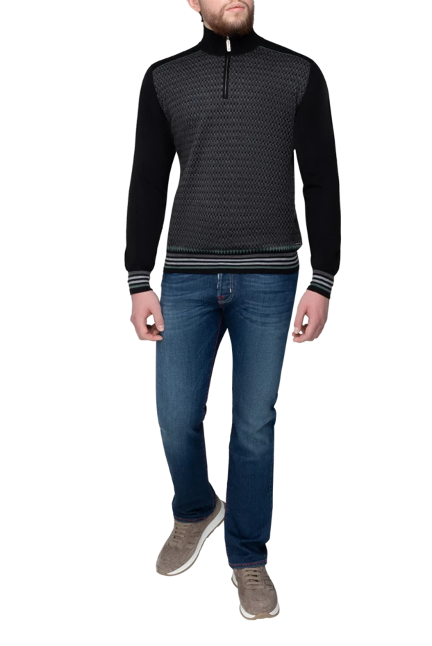 Stefano Ricci men's wool troyer with textured pattern and stand-up collar 175687 - photo 2