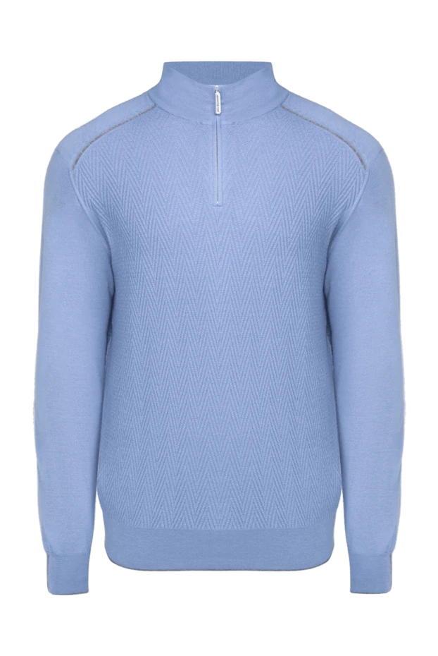 Stefano Ricci тройер напівзип із тонкої вовни з візерунком ялинка 175689 - фото 1