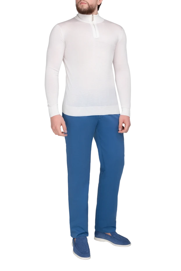Stefano Ricci тройер із кашеміру та шовку чоловічий білий 175690 - фото 2