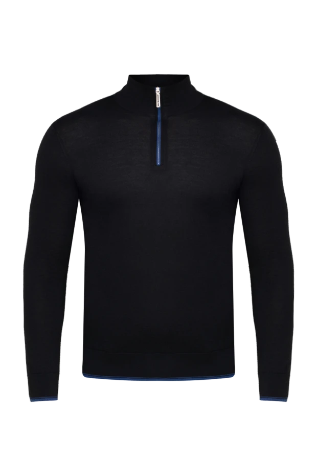 Stefano Ricci тройер із кашеміру та шовку чоловічий чорний на блискавці 175694 - фото 1