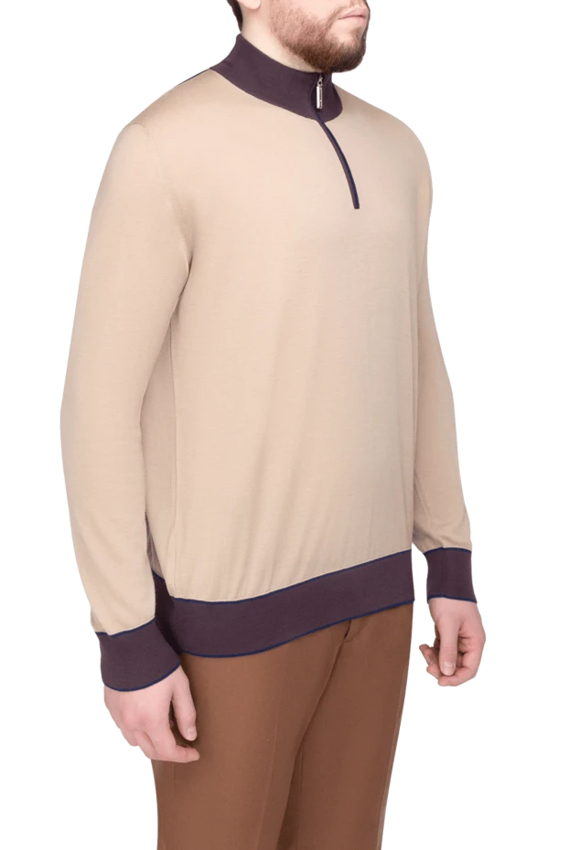 Stefano Ricci тройер із кашеміру чоловічий бежевий 175698 - фото 3