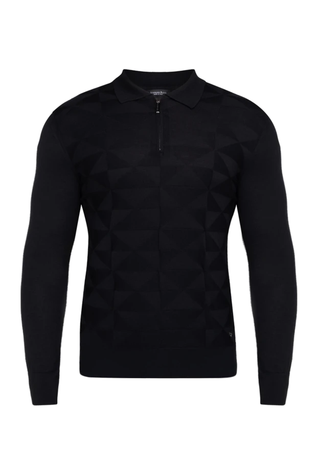 Stefano Ricci поло з довгим рукавом із кашеміру та шовку чоловіче чорне 175715 - фото 1
