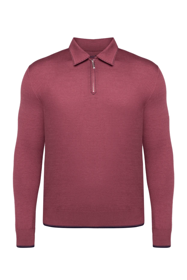 Stefano Ricci long-sleeved cashmere and silk polo for men pink 175717 - photo 1