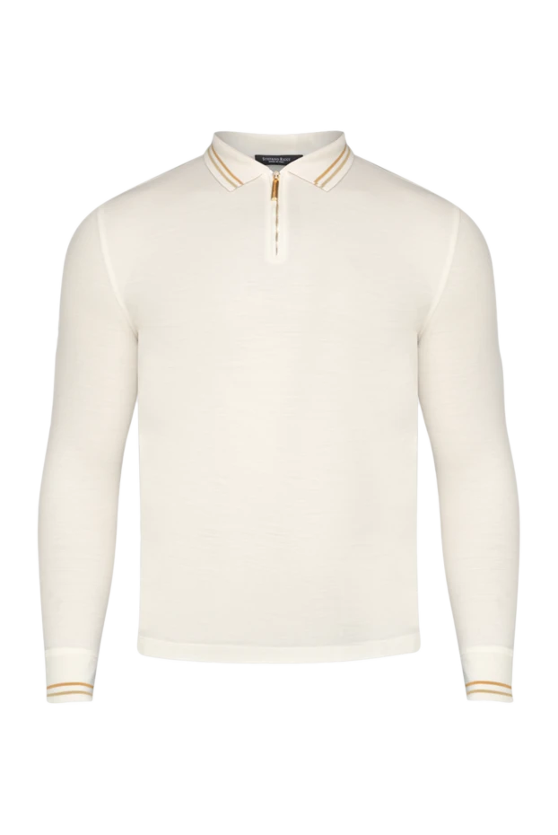 Stefano Ricci polo with long sleeves made of wool for men white 175722 - photo 1