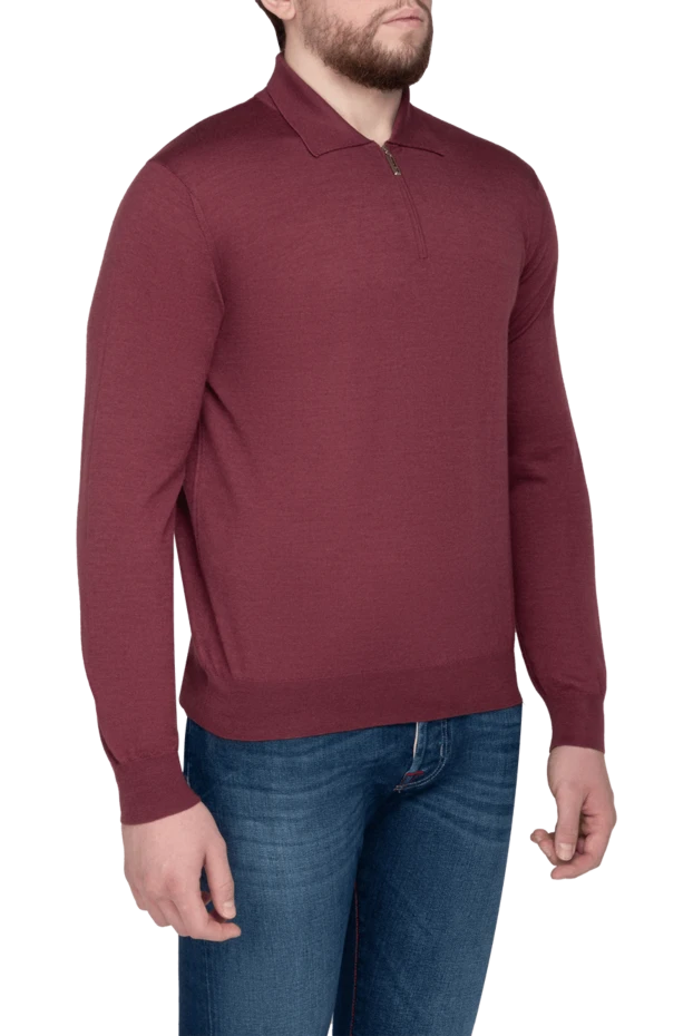 Stefano Ricci поло з довгим рукавом з кашеміру та шовку чоловіче коричневе 175727 - фото 3