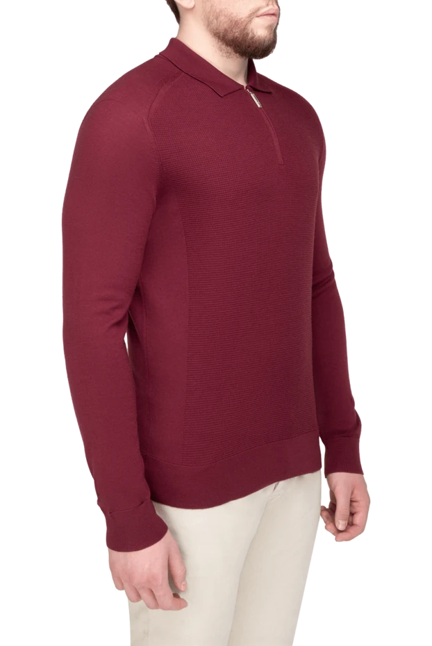 Stefano Ricci long sleeve cashmere and silk polo for men brown 175728 - photo 3