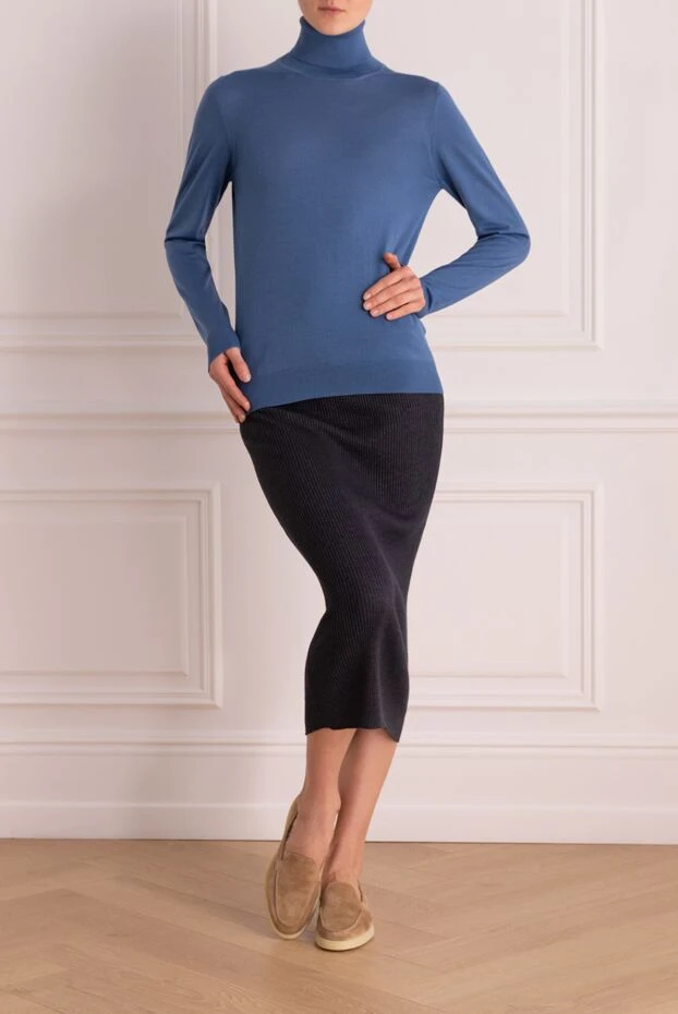 Brunello Cucinelli blue skirt for women 175737 - photo 2