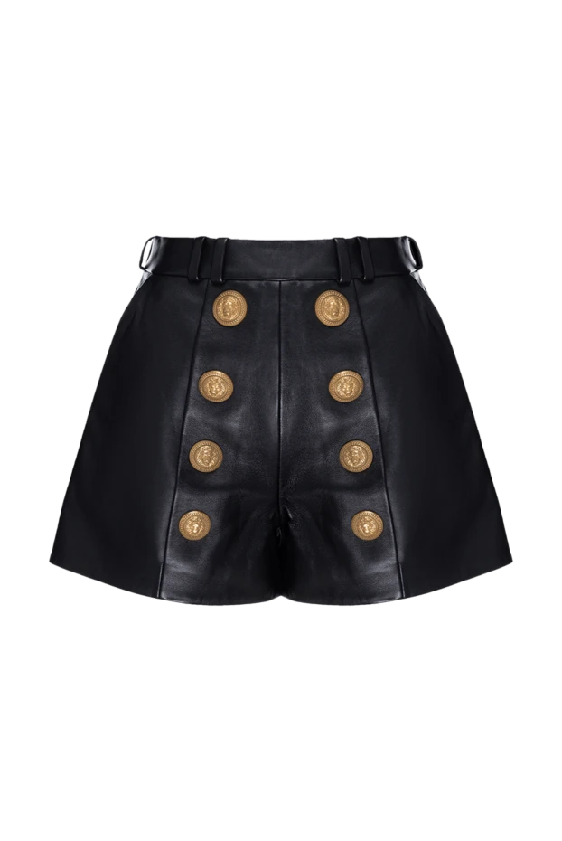 Balmain woman black leather shorts for women buy with prices and photos 175775 - photo 1