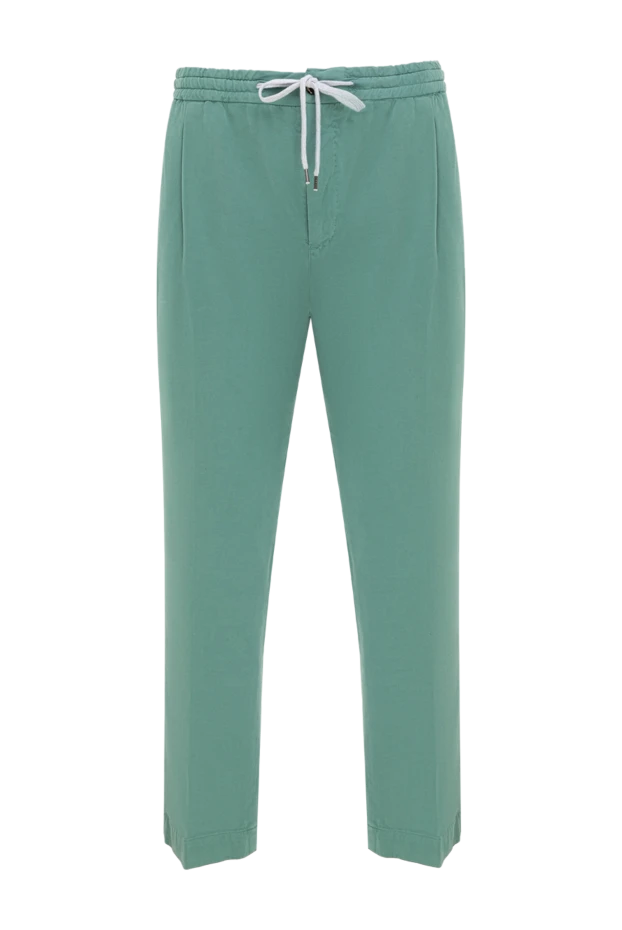 PT01 (Pantaloni Torino) мужские брюки мужские из хлопка и эластана зеленые купить с ценами и фото 175783 - фото 1