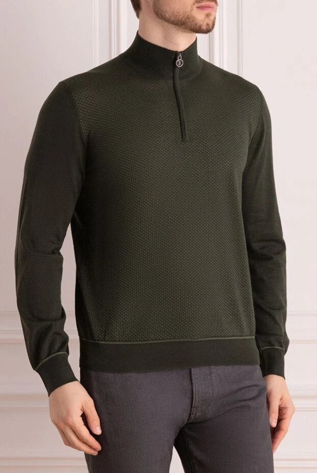 Stefano Ricci cashmere and silk tee for men green 175829 - photo 3