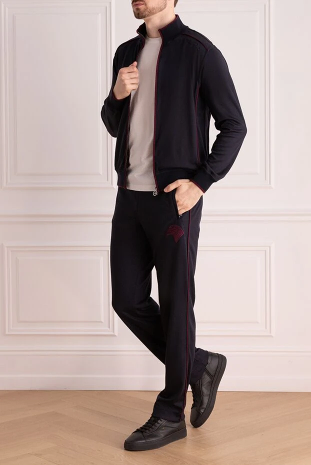 Stefano Ricci blue men's wool and polyamide walking suit 175835 - photo 2