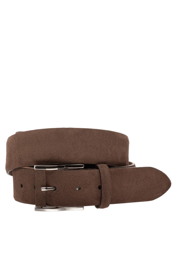 Cesare di Napoli man men's brown suede belt 175877 - photo 1