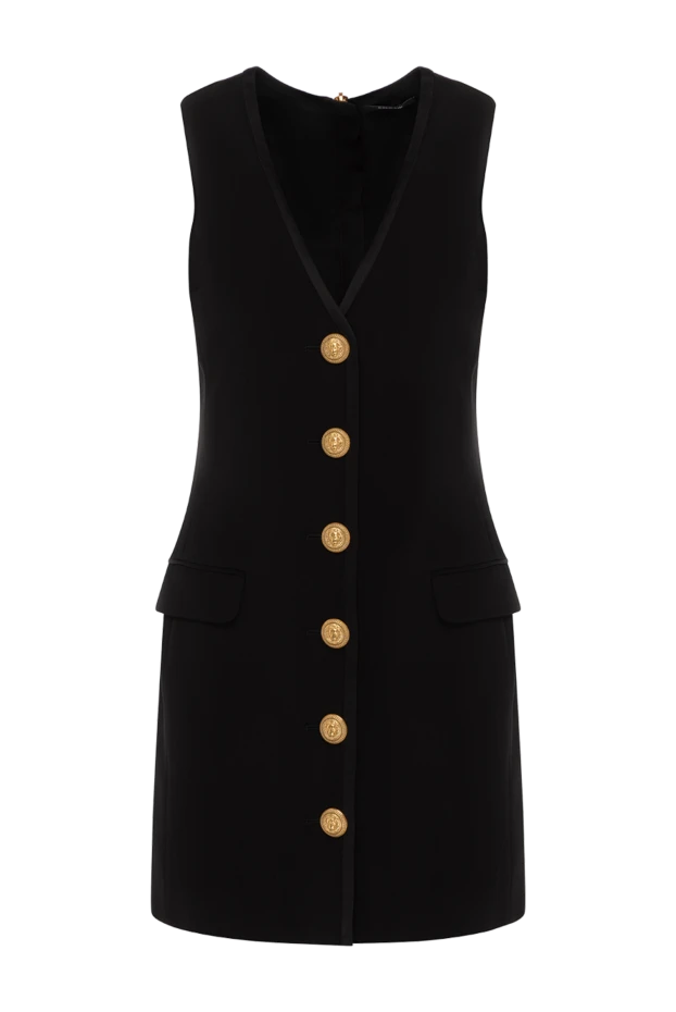 Balmain женские платье из вискозы черное женское купить с ценами и фото 175932 - фото 1