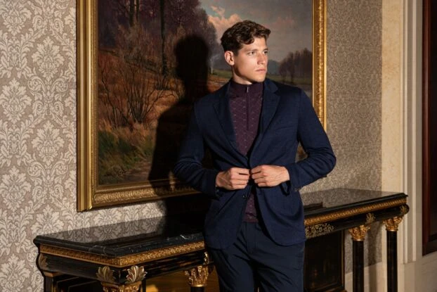 Cesare di Napoli men's burgundy cashmere and silk trouser with a zipper 175942 - photo 3