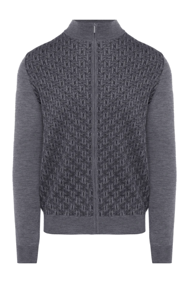 Cesare di Napoli man men's cashmere and silk cardigan gray buy with prices and photos 175945 - photo 1