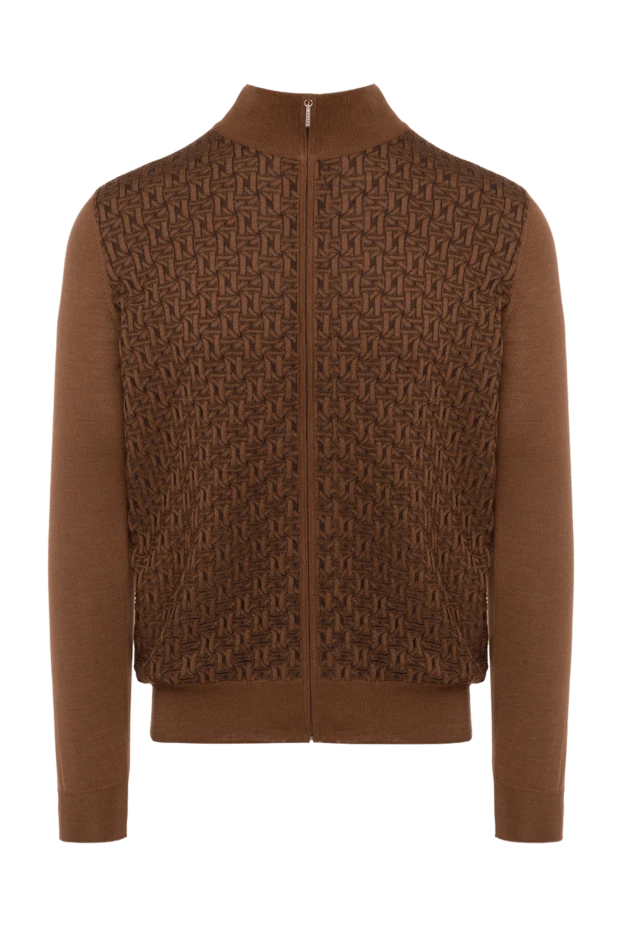 Cesare di Napoli man men's cashmere and silk cardigan brown buy with prices and photos 175948 - photo 1
