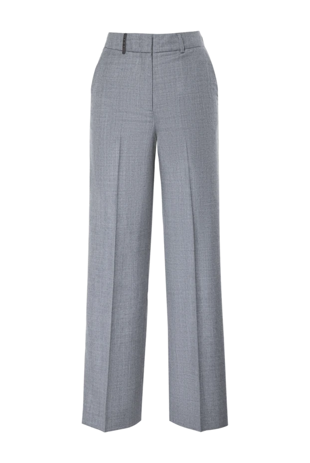 Peserico gray wool pants for women 175982 - photo 1