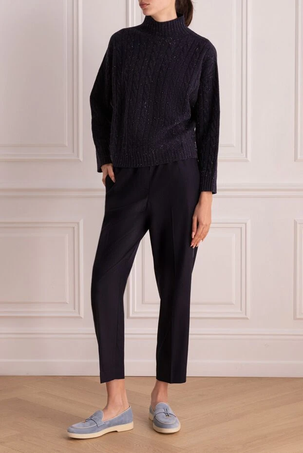 Peserico black wool pants for women 175983 - photo 2