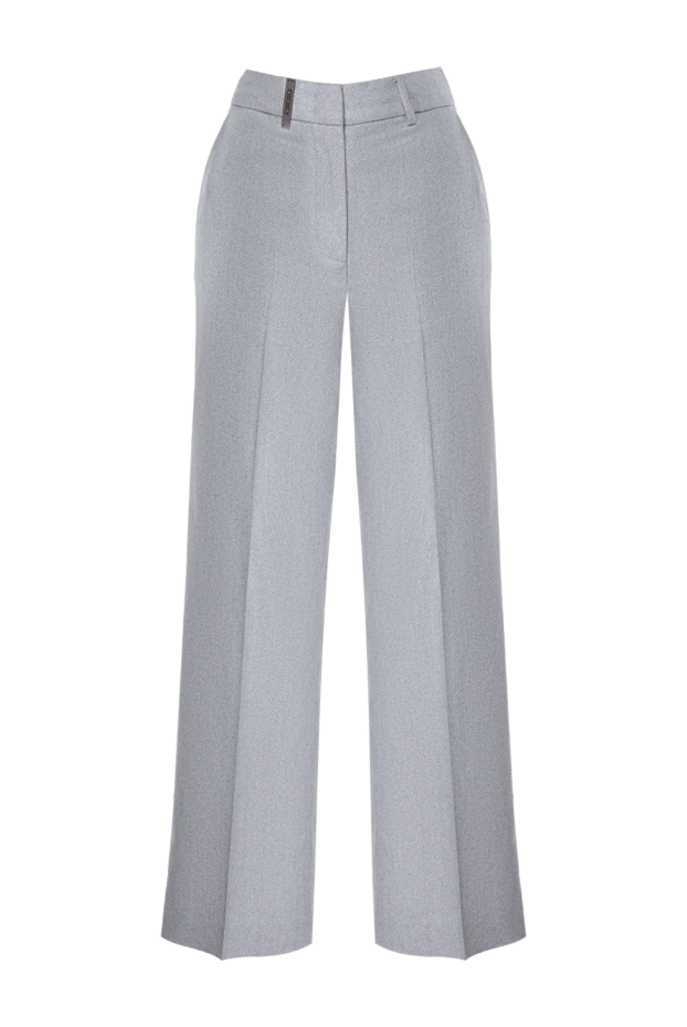 Gray wool pants for women