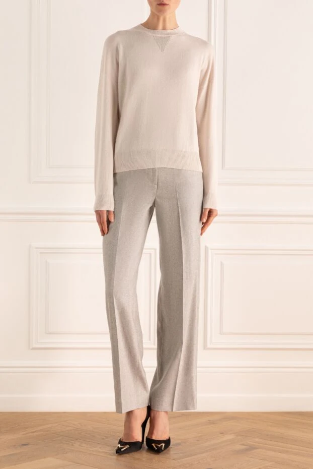 Peserico gray wool pants for women 175986 - photo 2